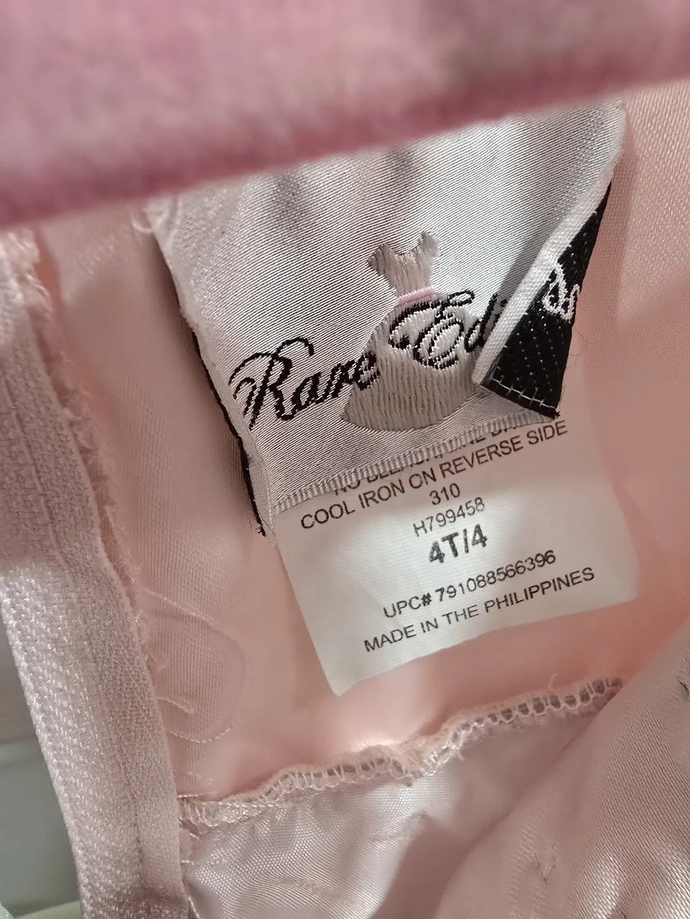 Rare Editions Pink Unicorn Floral Tulle Dress with Gold Accents